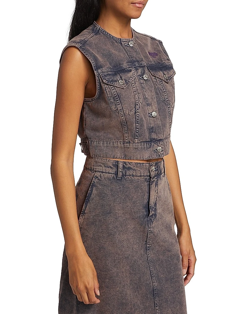Sleeveless Denim Waistcoat
