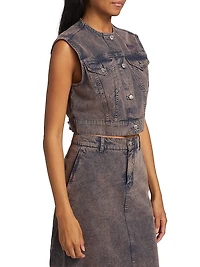 Sleeveless Denim Waistcoat
