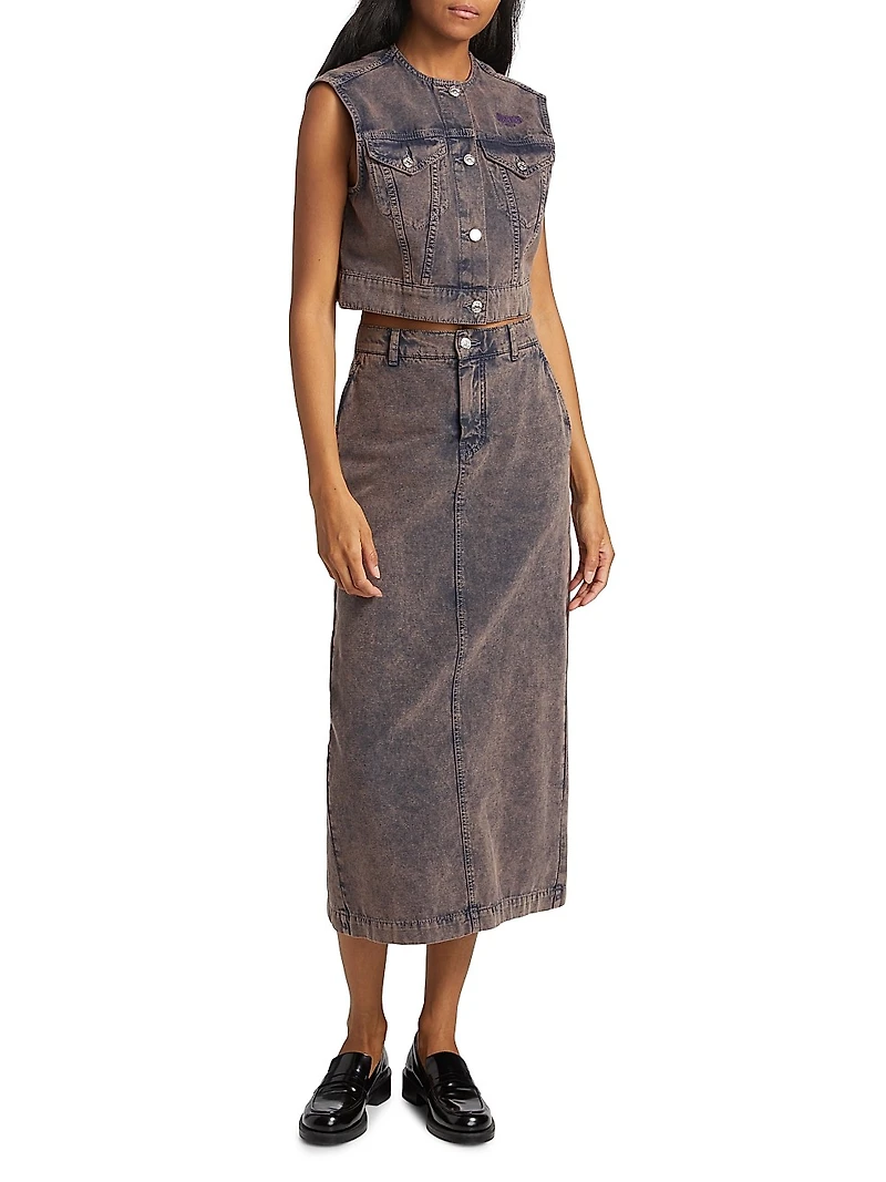 Sleeveless Denim Waistcoat