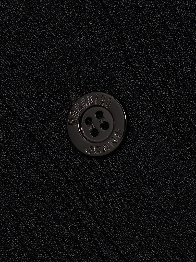 Rib-Knit Polo Minidress