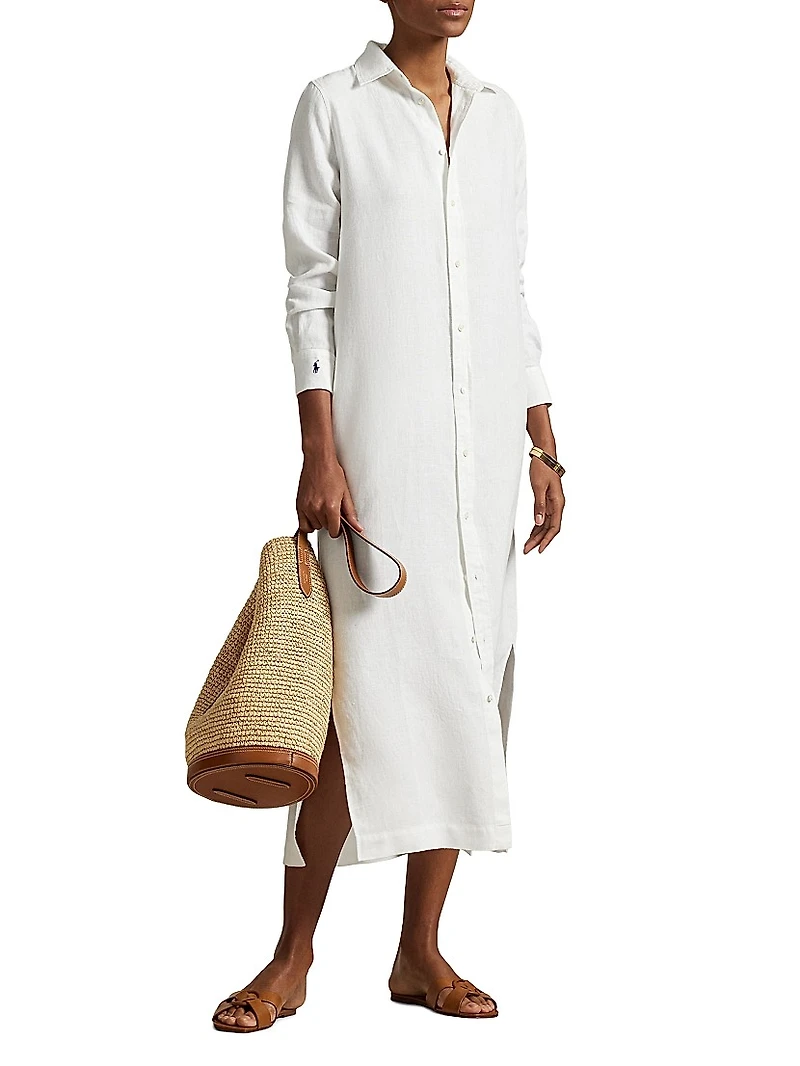 Linen Midi Shirtdress