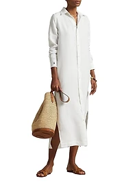 Linen Midi Shirtdress