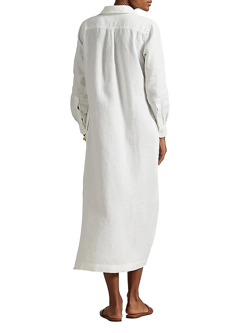 Linen Midi Shirtdress