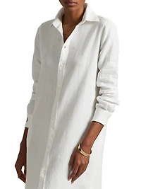 Linen Midi Shirtdress