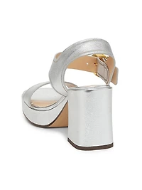 Brianne 90MM Metallic Leather Platform Sandals