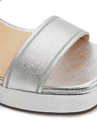 Brianne 90MM Metallic Leather Platform Sandals