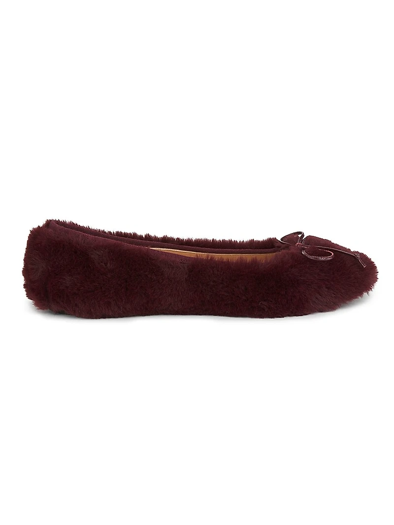 Lou Faux Fur Ballet Flats