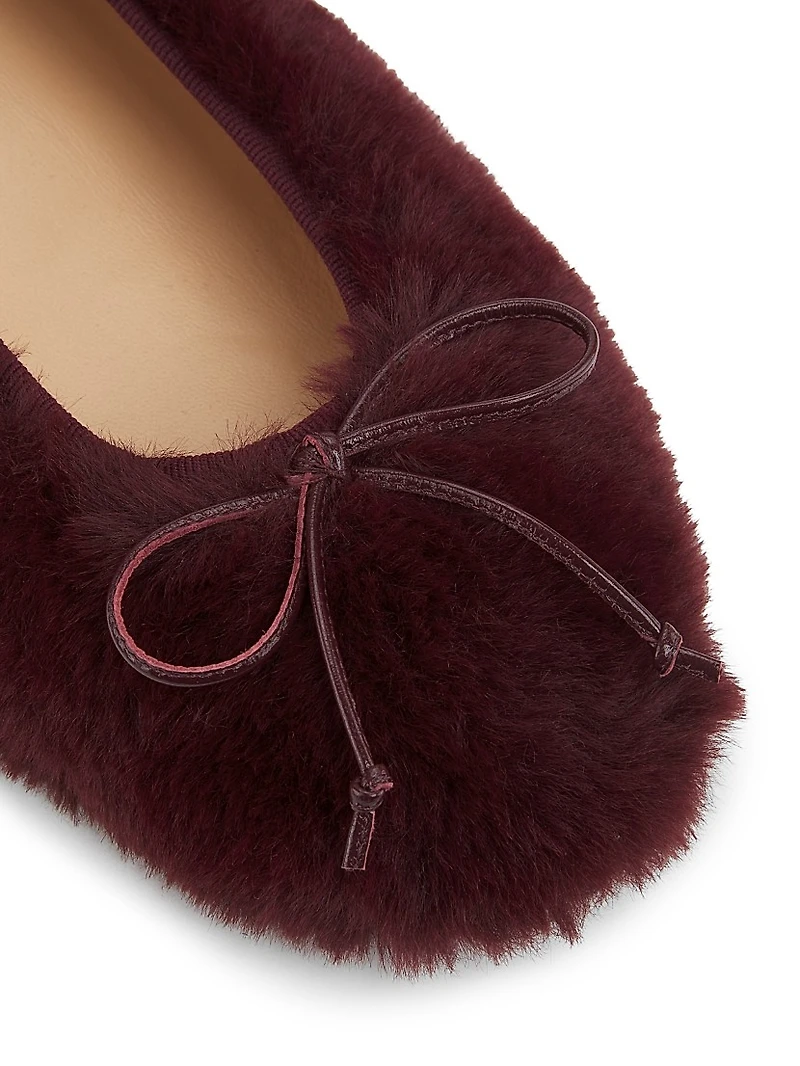 Lou Faux Fur Ballet Flats