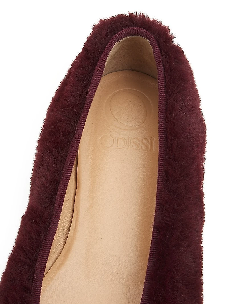 Lou Faux Fur Ballet Flats