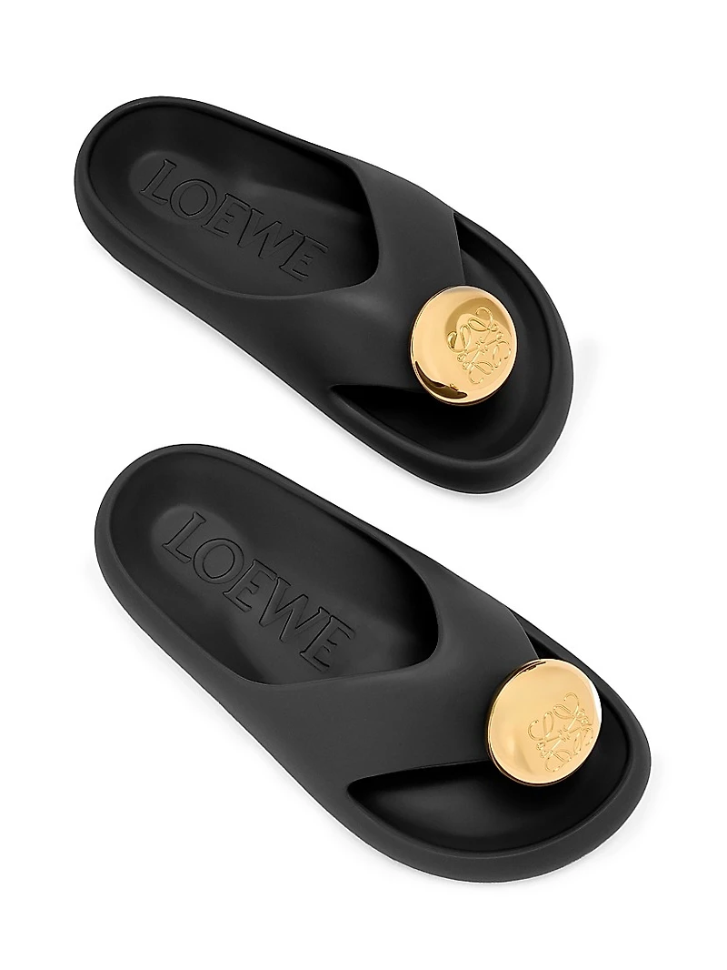 LOEWE x Paula's Ibiza Foam Pebble Toe Post Sandals