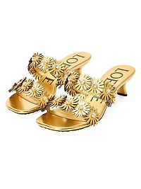 LOEWE x Paula's Ibiza Petal Flower 45MM Leather Sandals