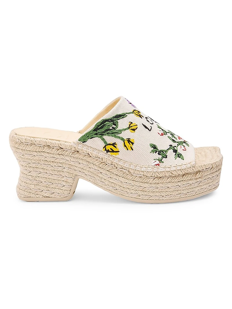 LOEWE x Paula's Ibiza Petal 80MM Embroidered Espadrilles