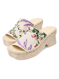 LOEWE x Paula's Ibiza Petal 80MM Embroidered Espadrilles