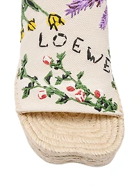 LOEWE x Paula's Ibiza Petal 80MM Embroidered Espadrilles