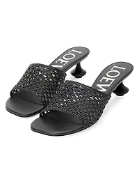 LOEWE x Paula's Ibiza Toy 45MM Mesh-Leather Sandals