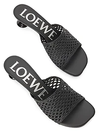 LOEWE x Paula's Ibiza Toy 45MM Mesh-Leather Sandals