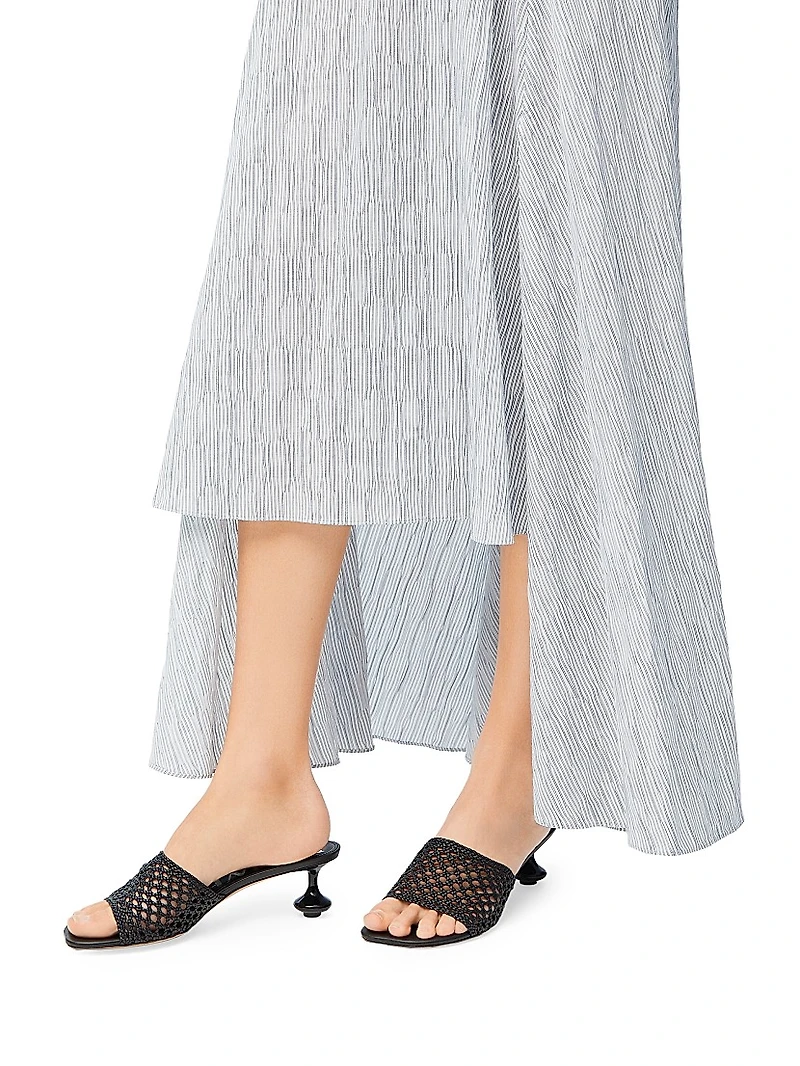 LOEWE x Paula's Ibiza Toy 45MM Mesh-Leather Sandals