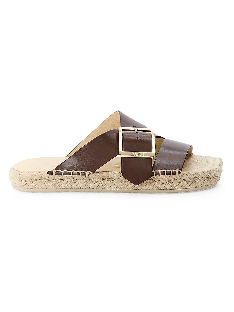 LOEWE x Paula's Ibiza Petal Woven Leather Espadrilles