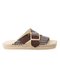 LOEWE x Paula's Ibiza Petal Woven Leather Espadrilles