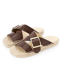 LOEWE x Paula's Ibiza Petal Woven Leather Espadrilles