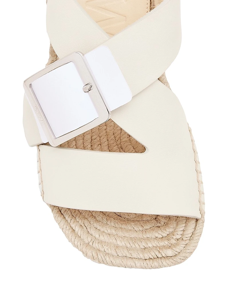 LOEWE x Paula's Ibiza Petal 80MM Woven Leather Espadrilles