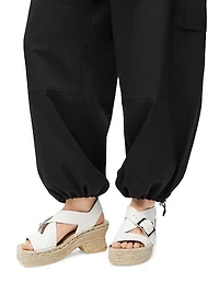 LOEWE x Paula's Ibiza Petal 80MM Woven Leather Espadrilles