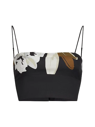 Bex Floral Cotton Voile Crop Top