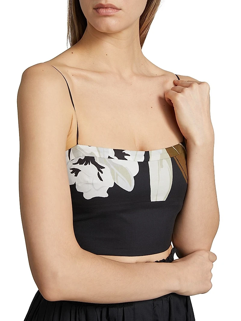 Bex Floral Cotton Voile Crop Top