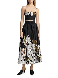 Bex Floral Cotton Voile Crop Top
