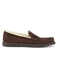 Jane Faux Shearling-Lined Suede Loafers