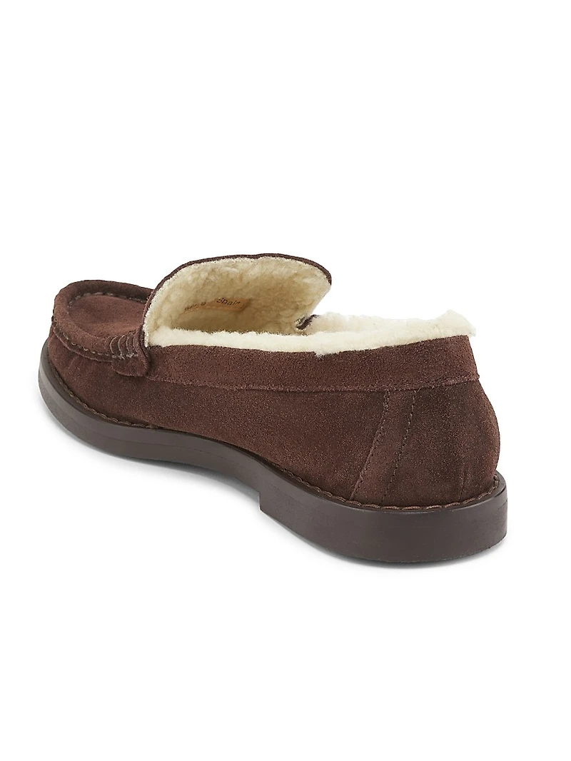 Jane Faux Shearling-Lined Suede Loafers