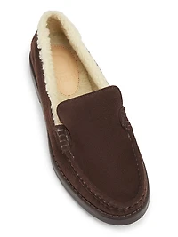 Jane Faux Shearling-Lined Suede Loafers