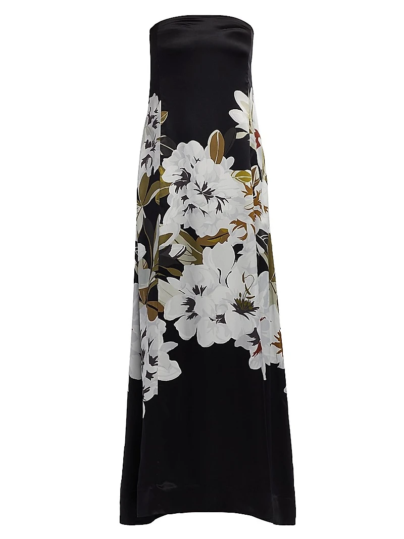 Marais Floral Silk Charmeuse Dress