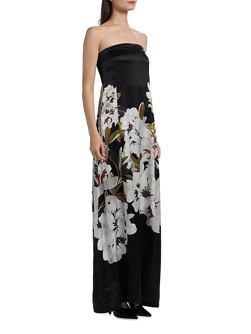 Marais Floral Silk Charmeuse Dress