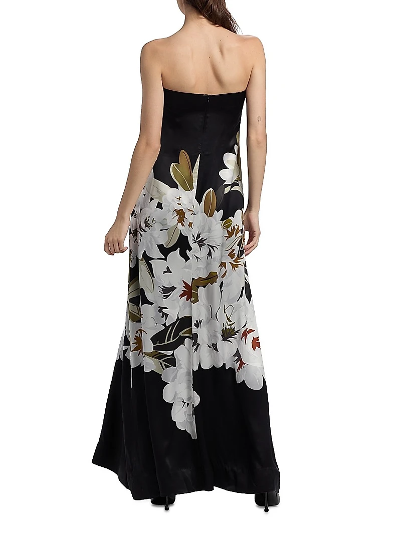 Marais Floral Silk Charmeuse Dress