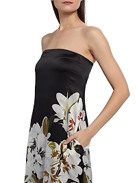 Marais Floral Silk Charmeuse Dress