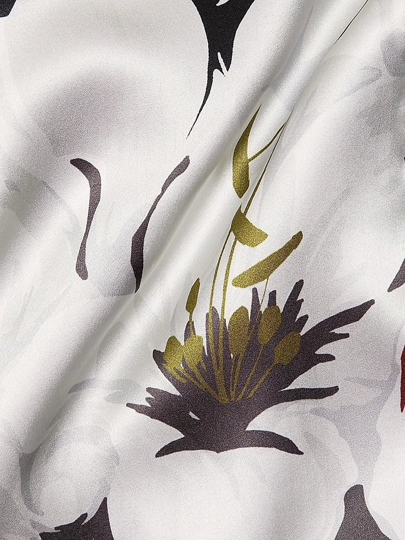 Marais Floral Silk Charmeuse Dress