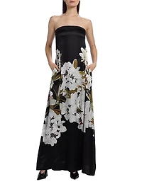 Marais Floral Silk Charmeuse Dress