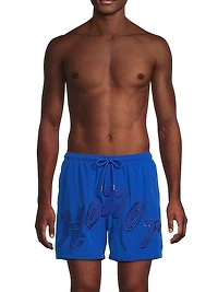 Stretch-Nylon Swim Trunks