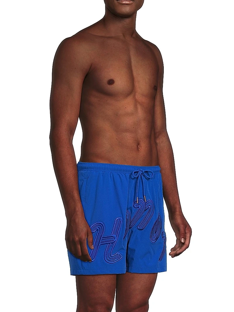 Stretch-Nylon Swim Trunks
