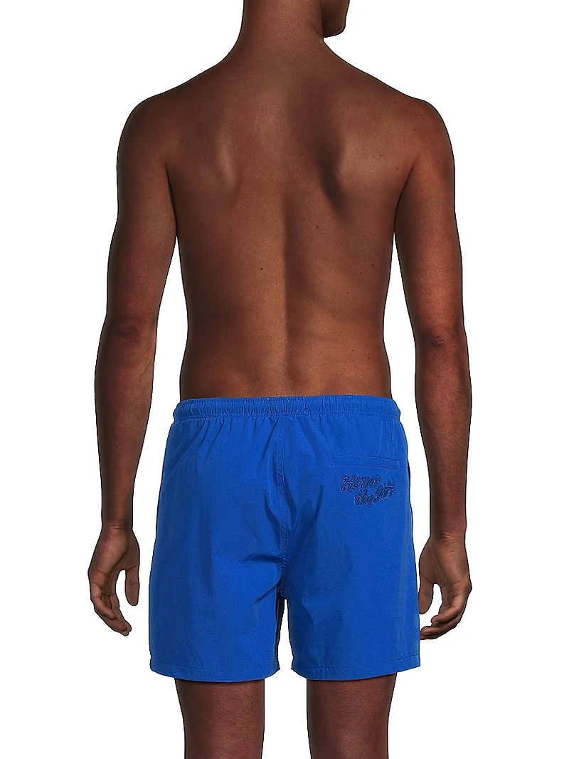 Stretch-Nylon Swim Trunks