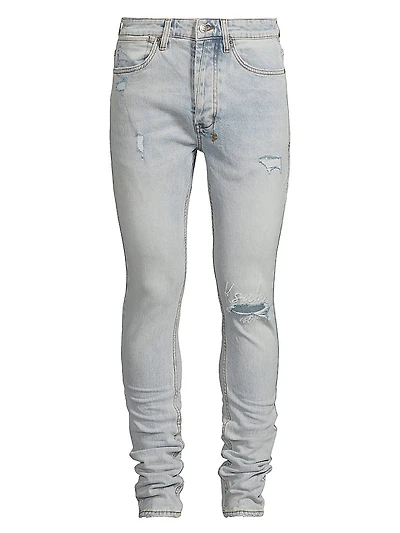 Van Winkle Embroidered Skinny Jeans