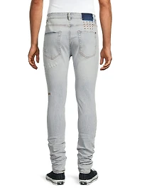 Van Winkle Embroidered Skinny Jeans