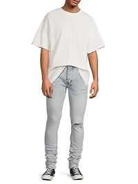 Van Winkle Embroidered Skinny Jeans