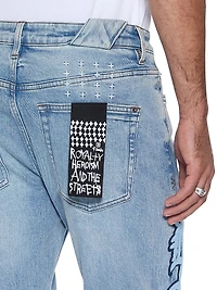 Chitch Striker Patched Slim Jeans