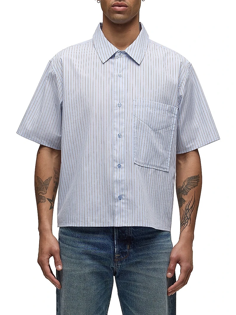 Rex Striped Cotton Poplin Shirt