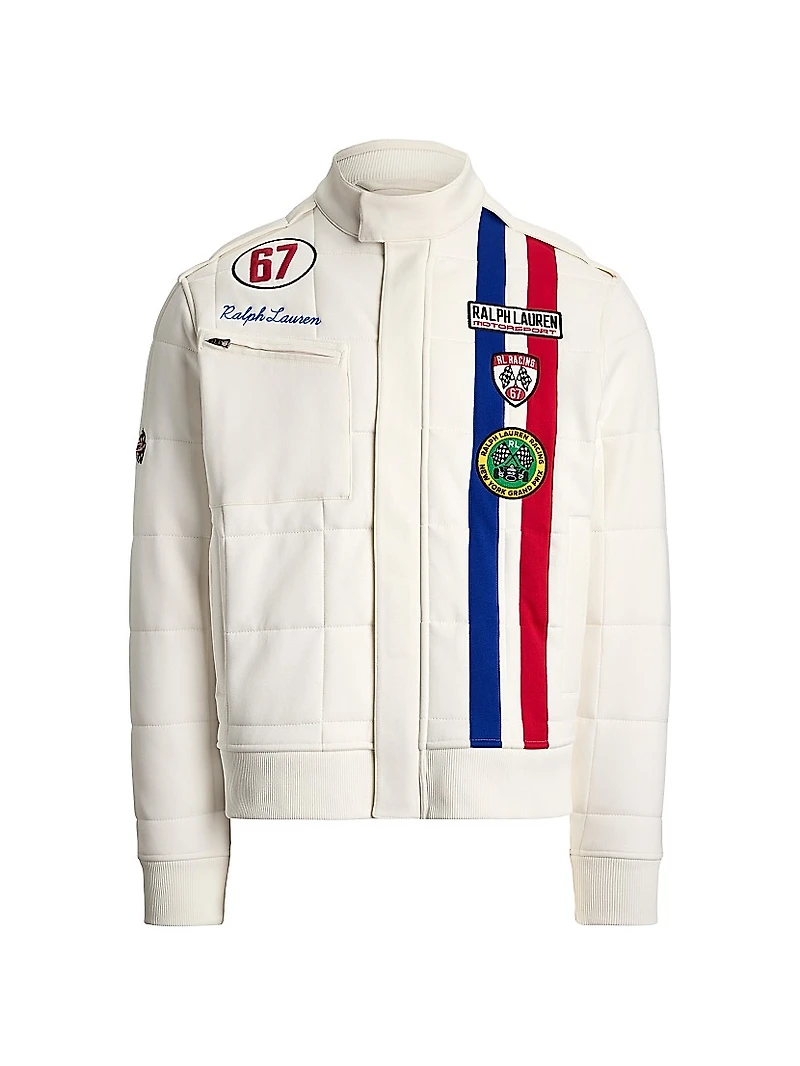 Stretch Double-Knit Track Jacket