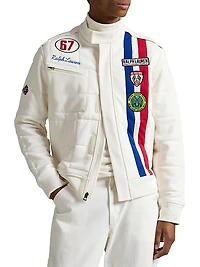 Stretch Double-Knit Track Jacket