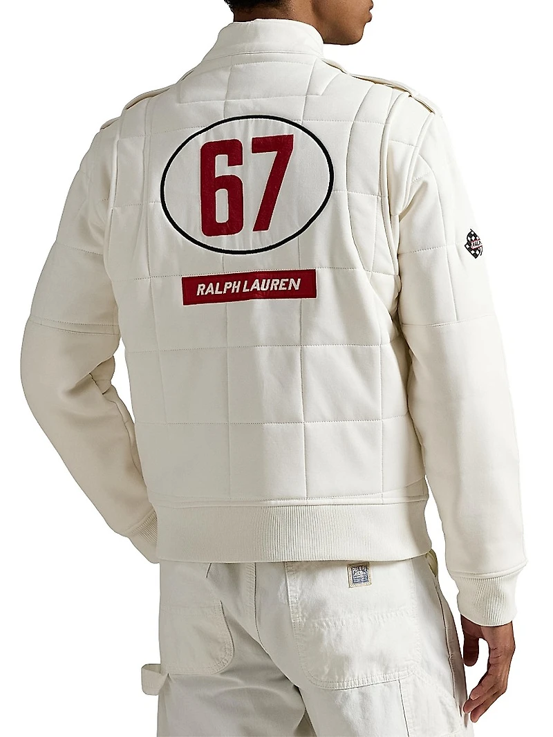 Stretch Double-Knit Track Jacket