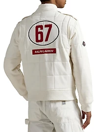 Stretch Double-Knit Track Jacket